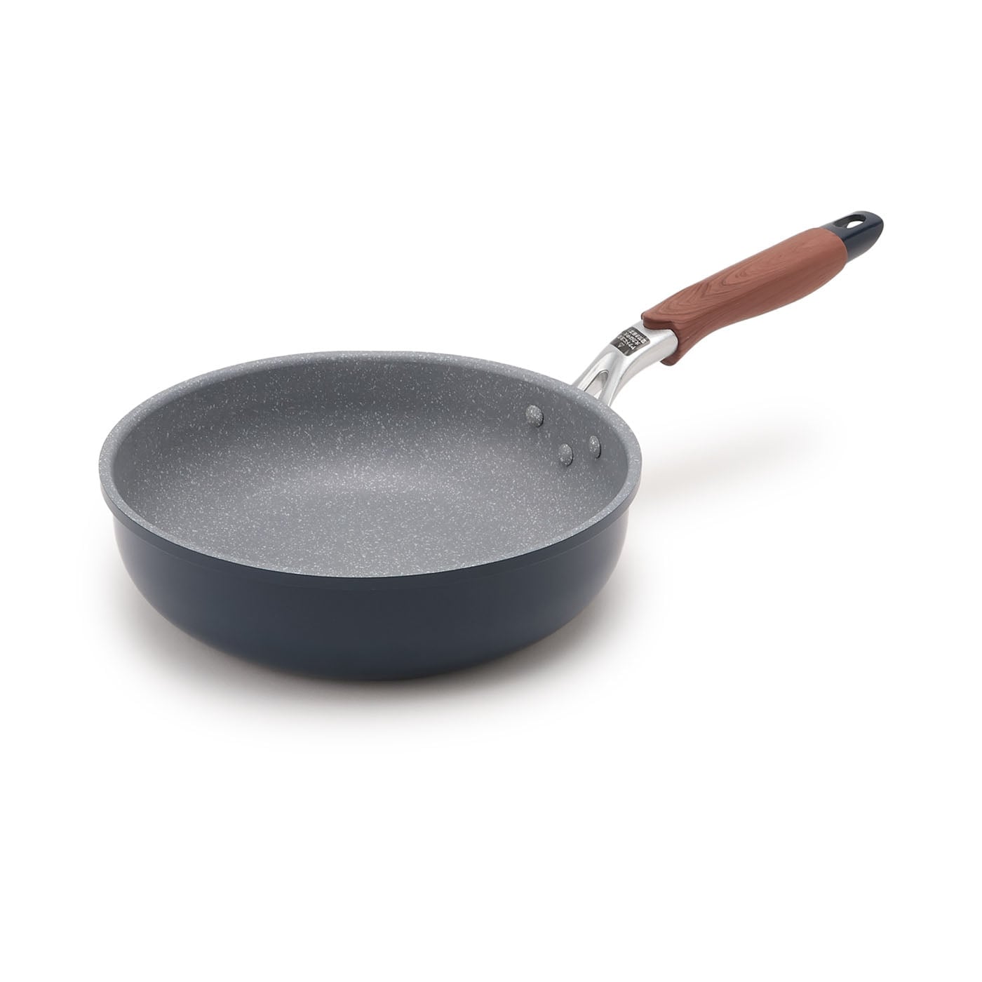 【IH】マーブルコート深型フライパン24cm　ネイビー