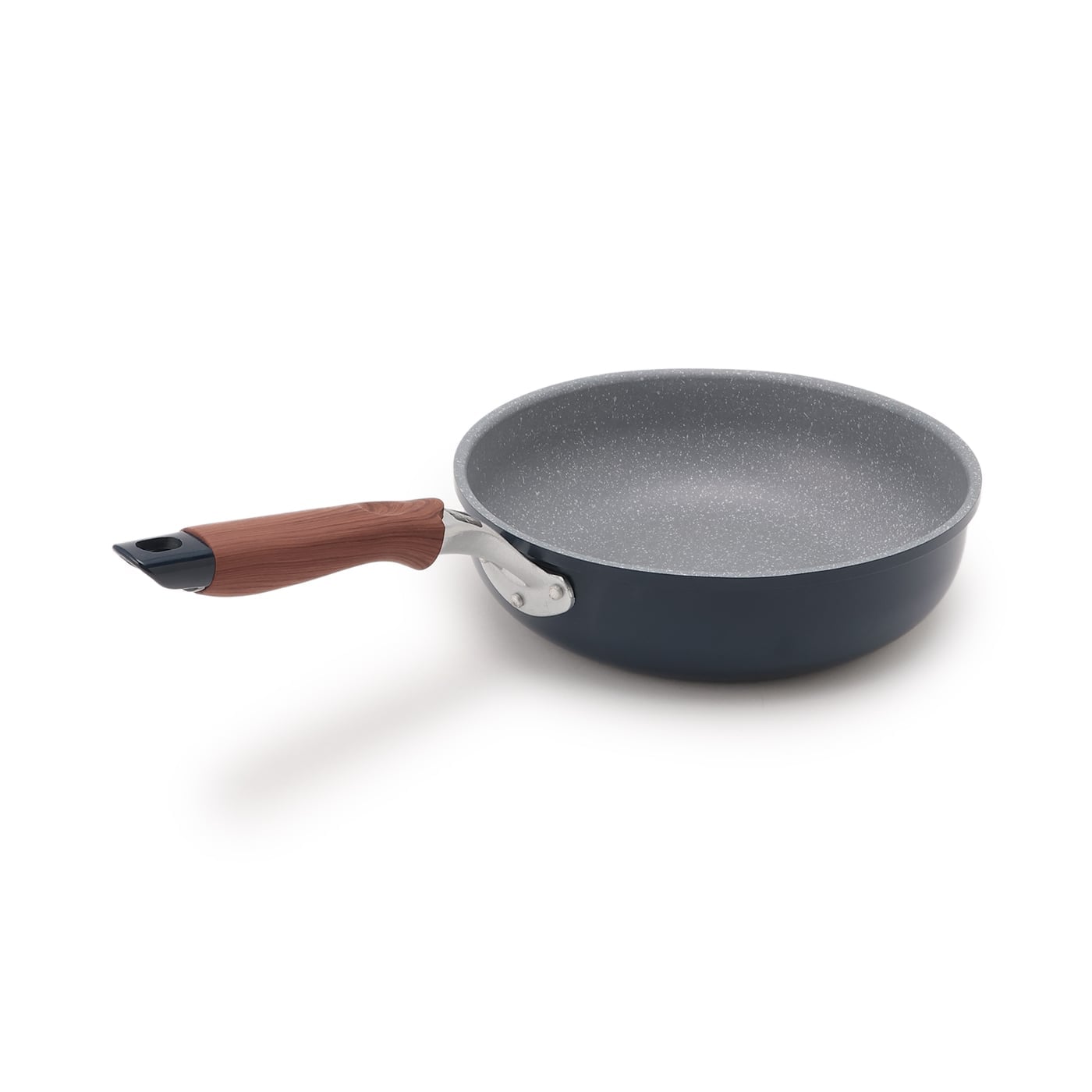【IH】マーブルコート深型フライパン24cm　ネイビー