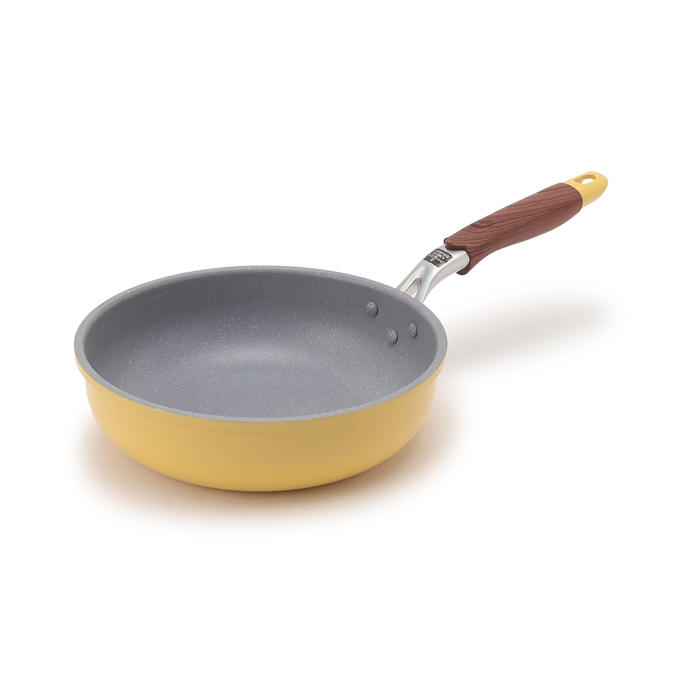 【IH】マーブルコート深型フライパン24cm　イエロー