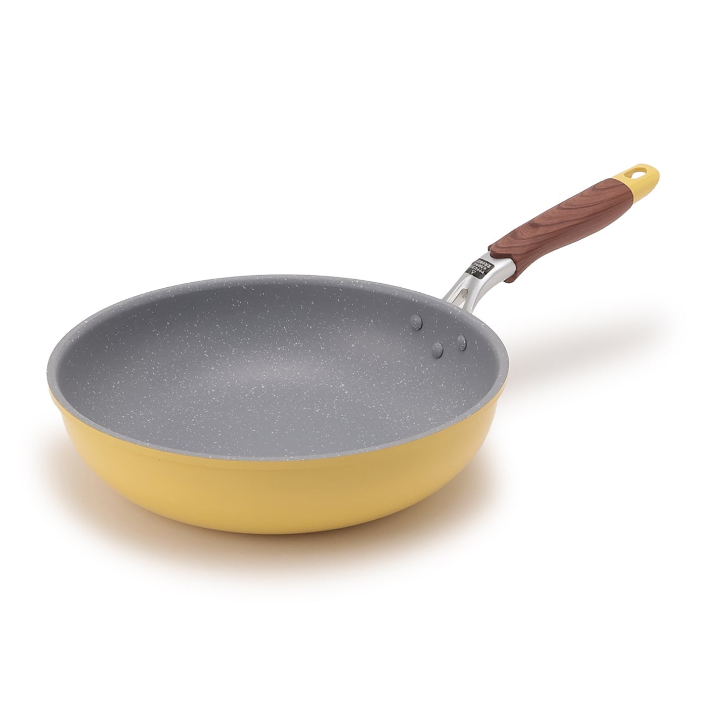 【IH】マーブルコート深型フライパン28cm　イエロー