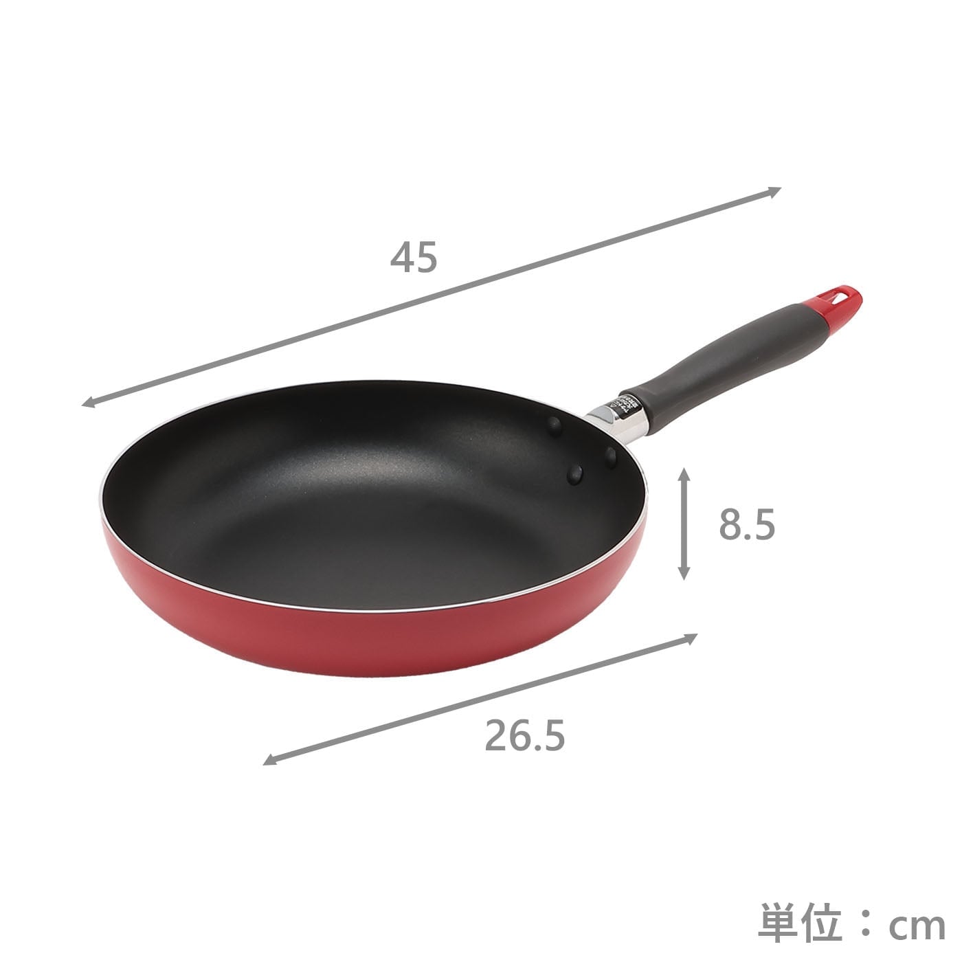 ガス火】フッ素コートフライパン26cm レッド | TWO-ONE STYLEネット