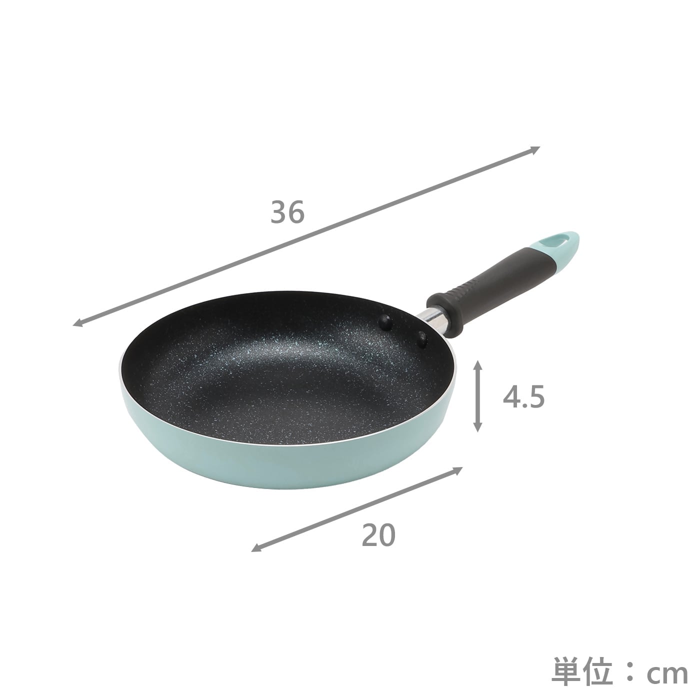 ガス火】マーブルコートフライパン20cm ブルー | TWO-ONE STYLEネット