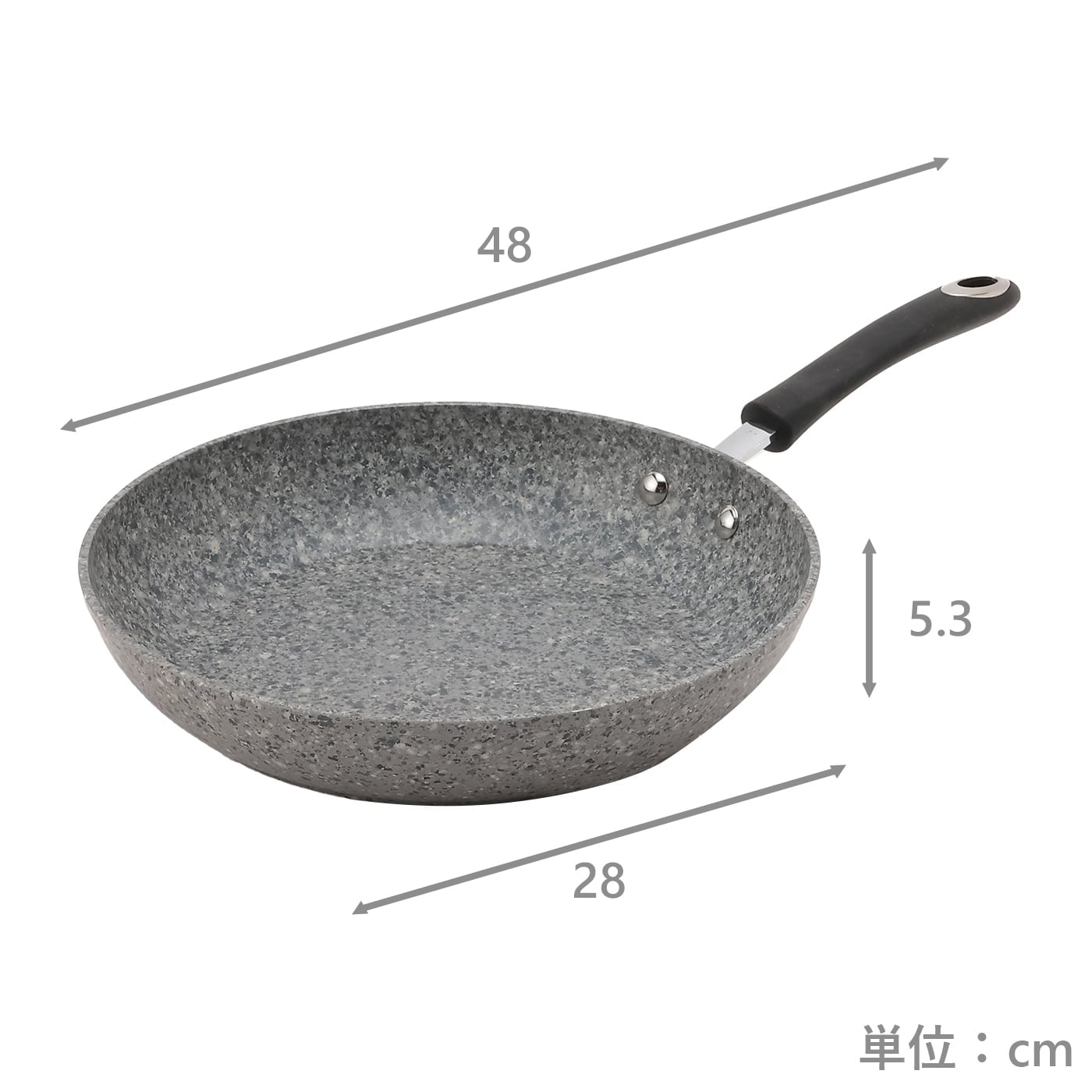 【IH】Sマーブルコートフライパン28cm