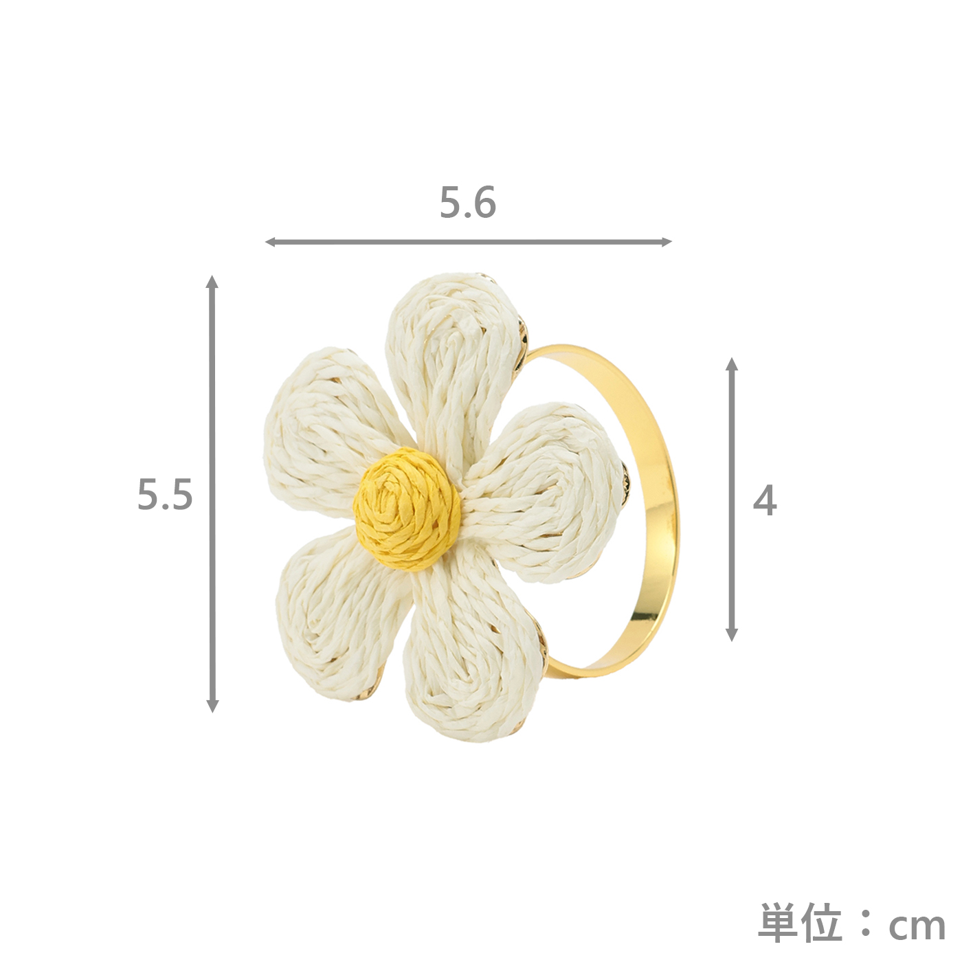 ナプキンリング　花　WH
