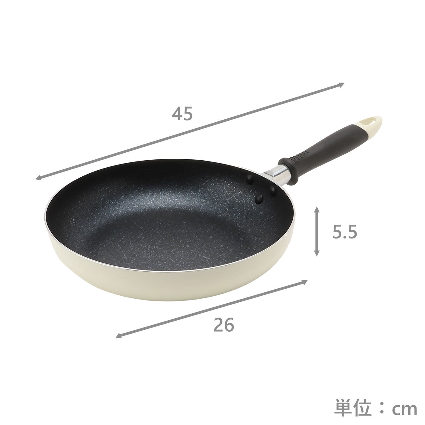 IH】マーブルコートフライパン26cm クリーム | TWO-ONE STYLEネット