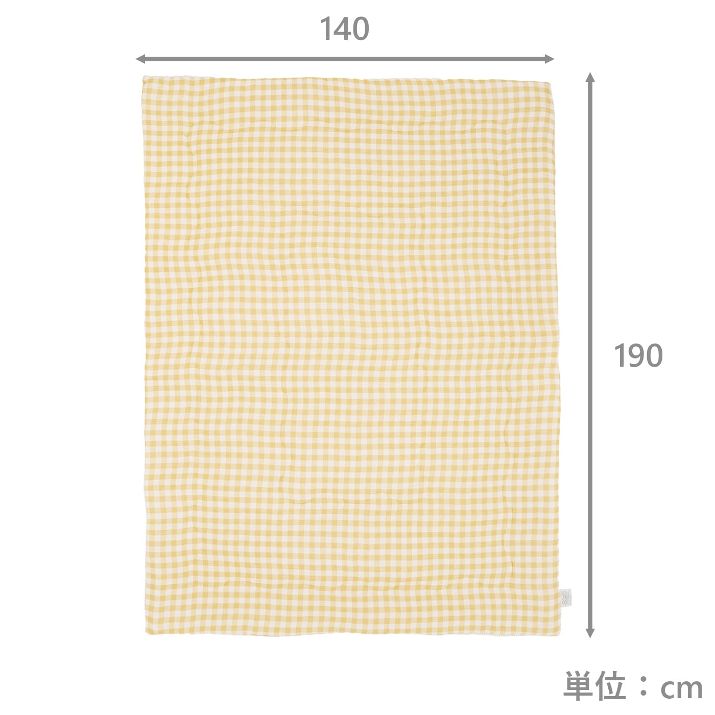 肌ふとん　綿水洗い2重ガーゼ　YE　(シングル)