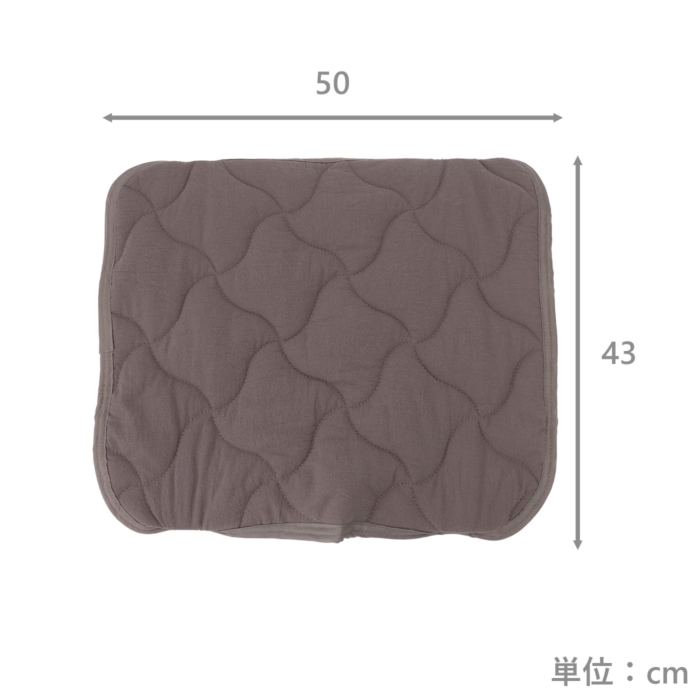 枕パッド　綿ウォッシュ　CGY　(43×50)