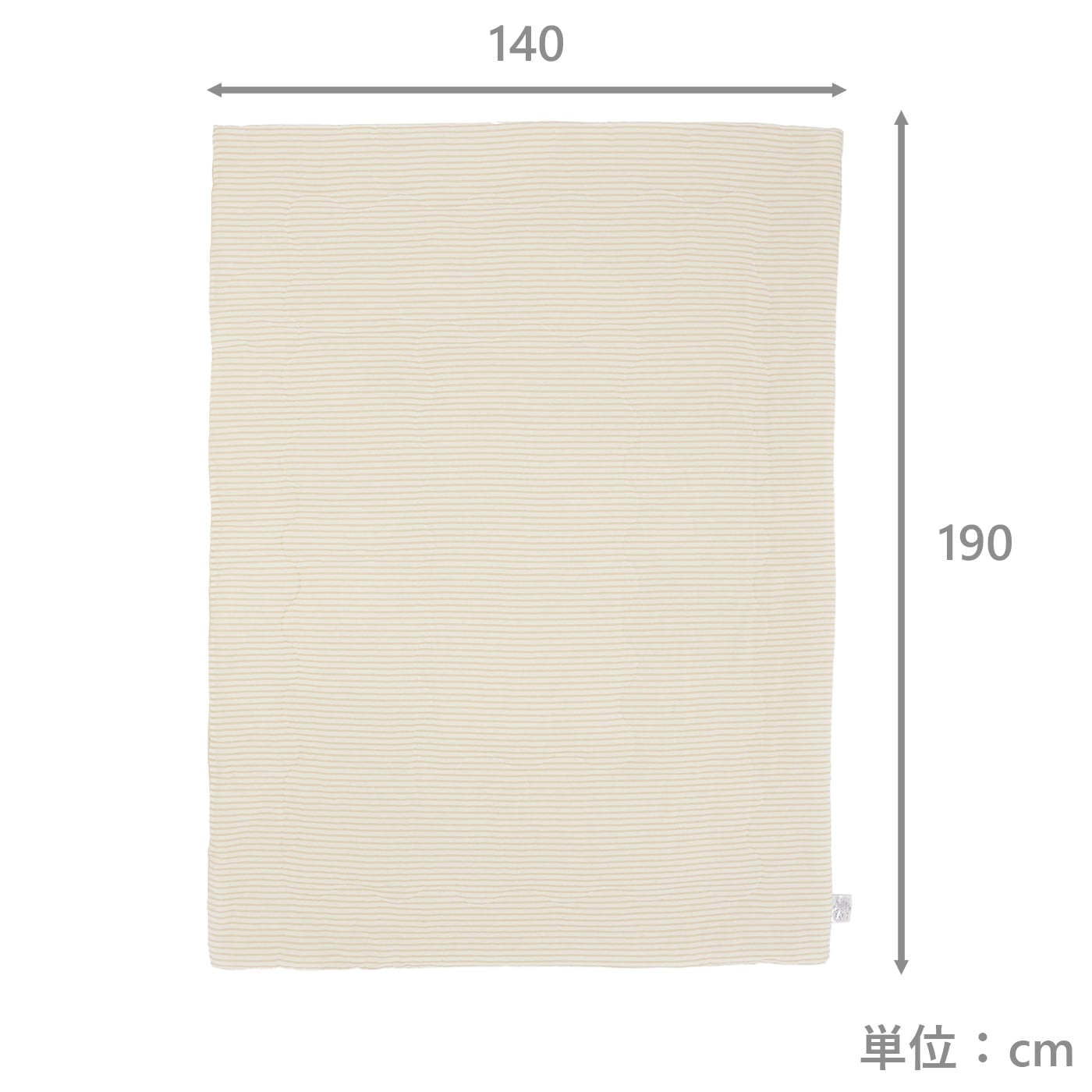肌ふとん　綿ウォッシュライン　BE　(シングル)