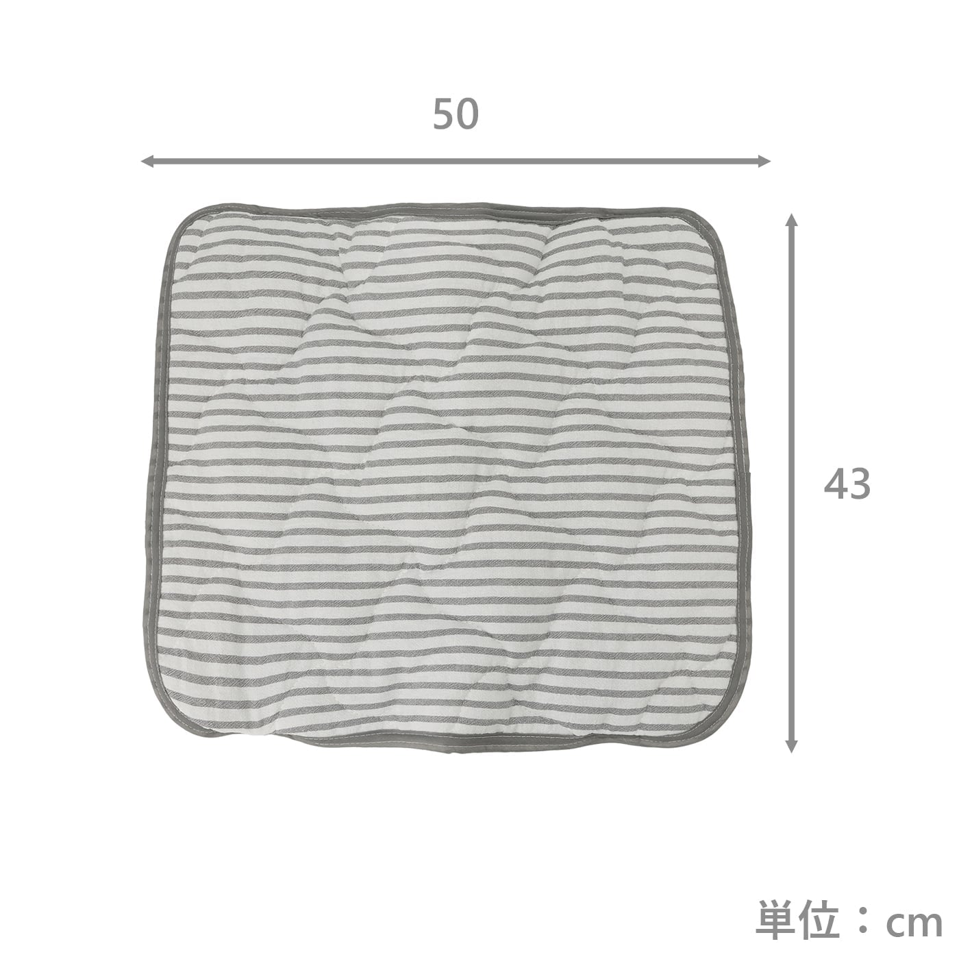 枕パッド　綿ウォッシュライン　CGY　(43×50)