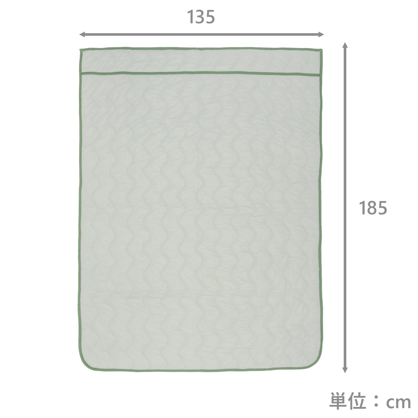 肌ふとん　ボーダーワッフル　GR　(シングル)