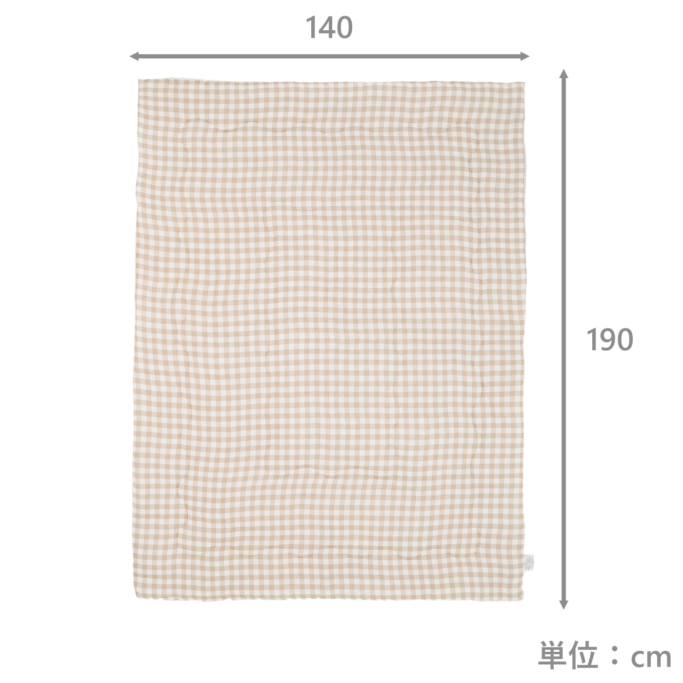 肌ふとん　綿水洗い2重ガーゼ　BE　(シングル)