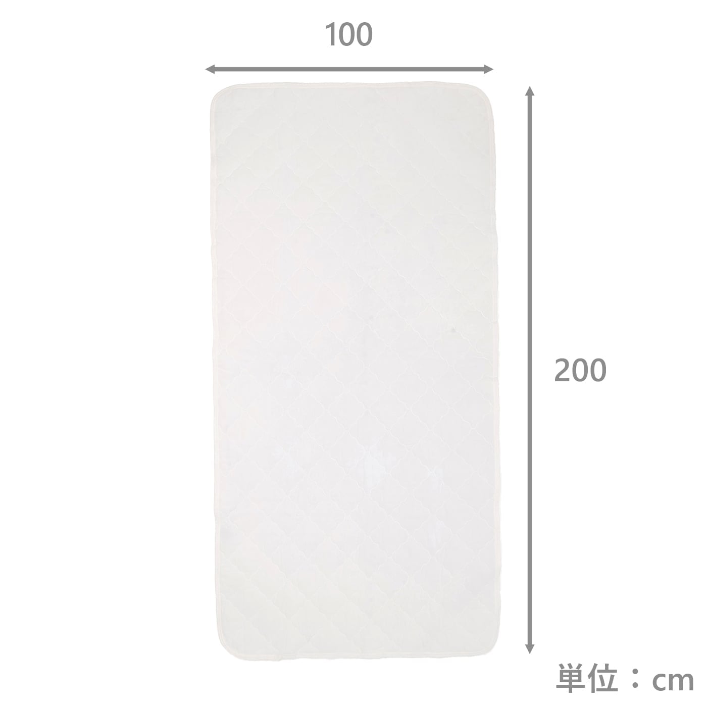 敷パッド　フレンチリネン綿混　PWH　(シングル)
