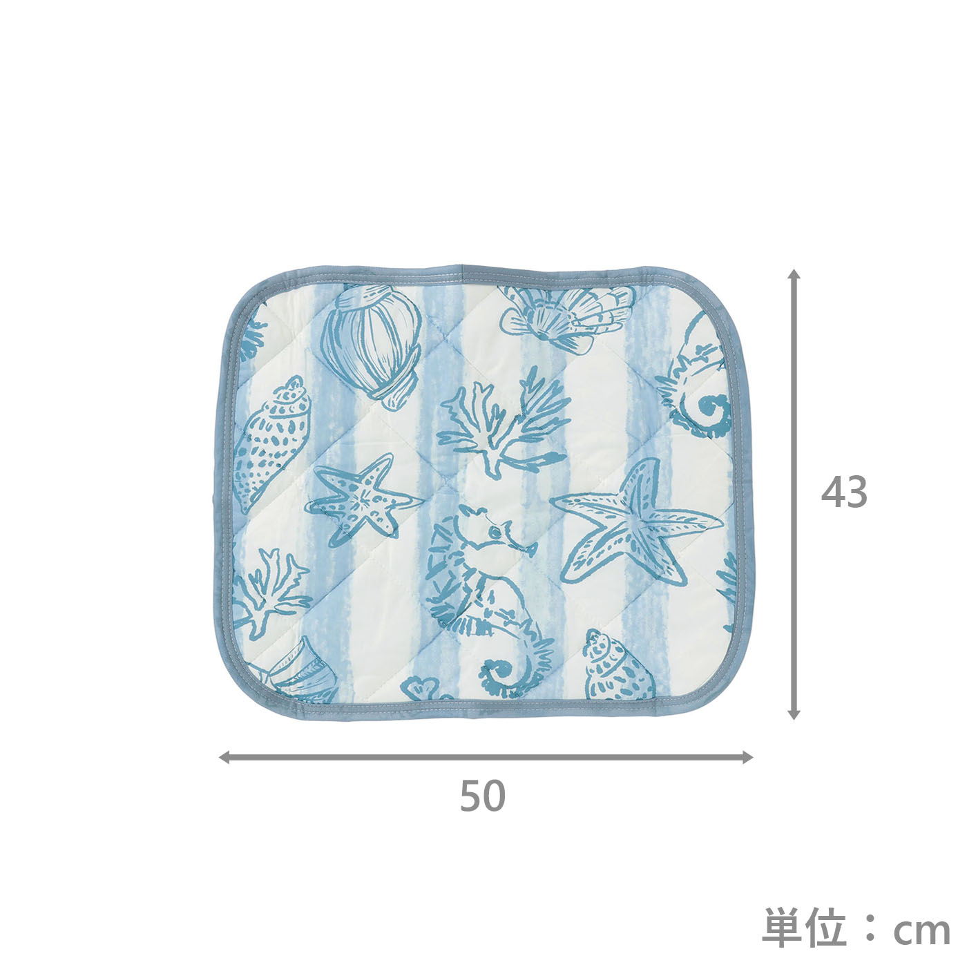 枕パッド　オーシャンプラチナアイス　BL　(43×50)
