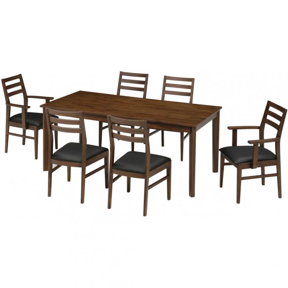 ダイニング7点セット　アカシア170　BK