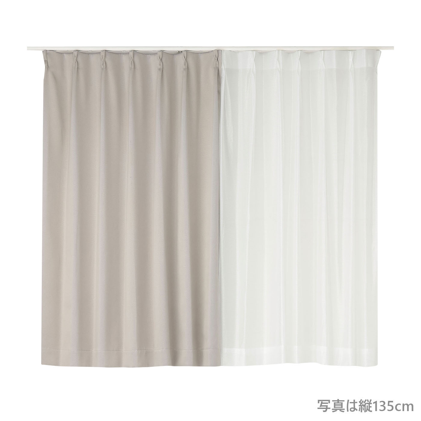 厚地カーテン+レース　アルル　100×135　4枚組　BE