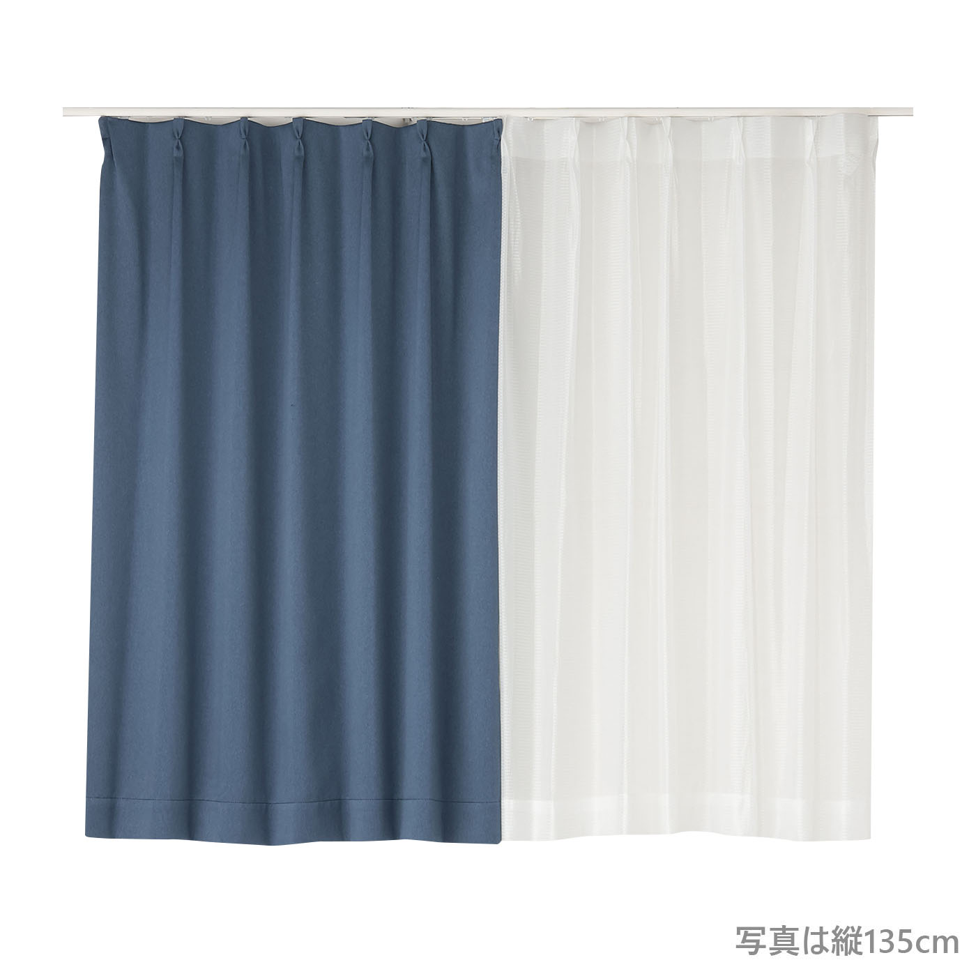 厚地カーテン+レース　アルル　100×135　4枚組　NV