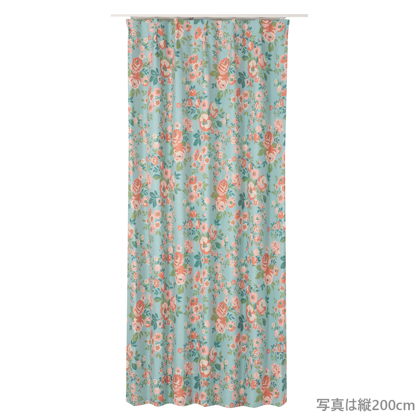 厚地カーテン　フロール　100×200　2枚組　BL