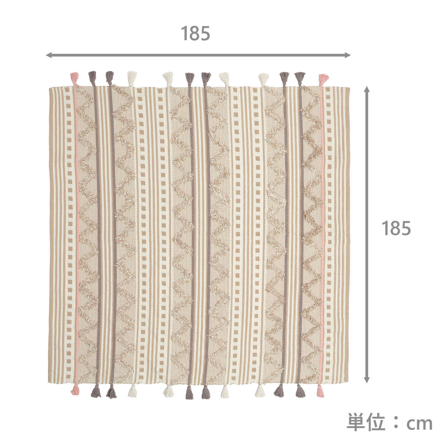 インド製 ハンドメイド ジュート×コットン ラグマット 90×130cm