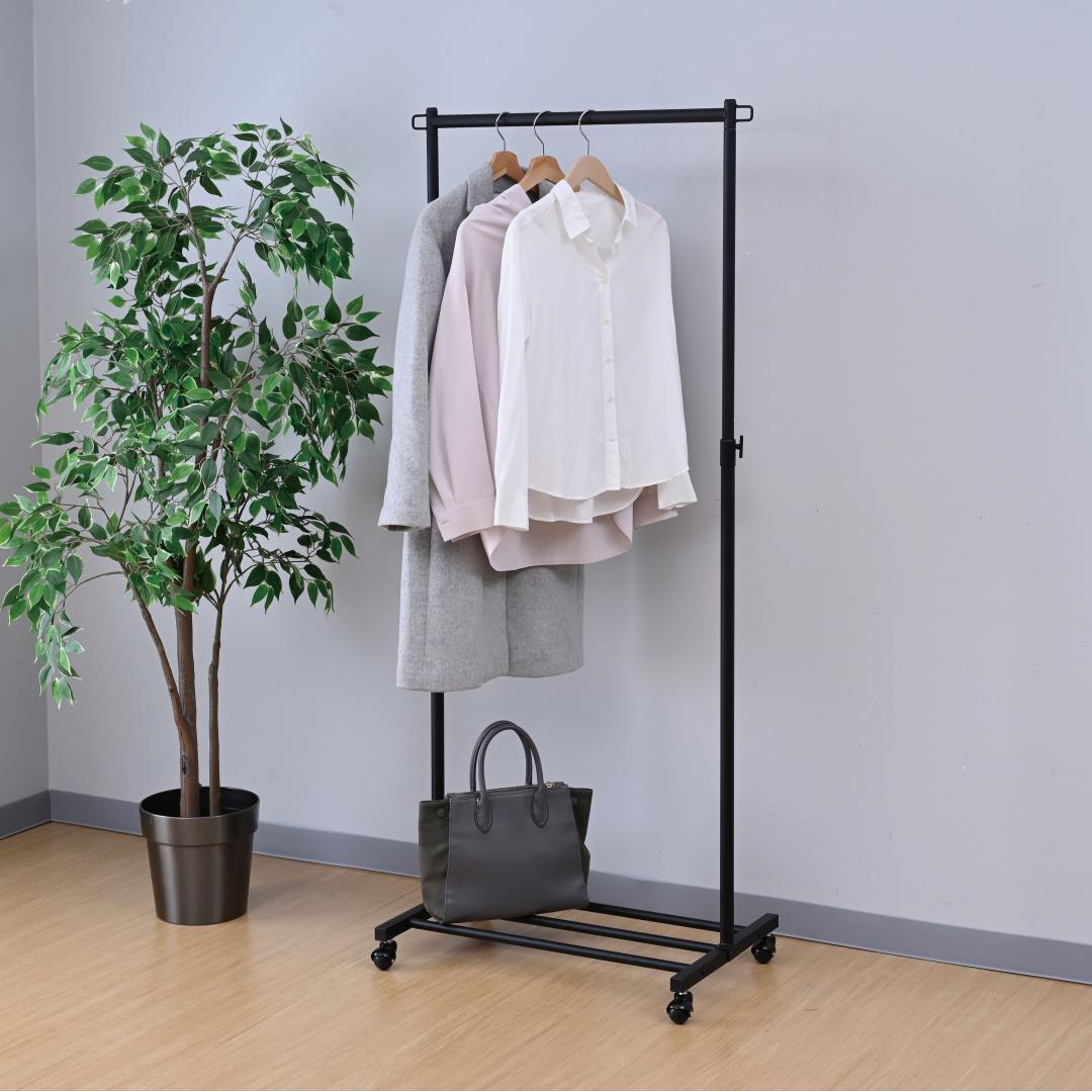 移動できる頑丈ハンガー(下棚付き)　NビルコSL　MBK