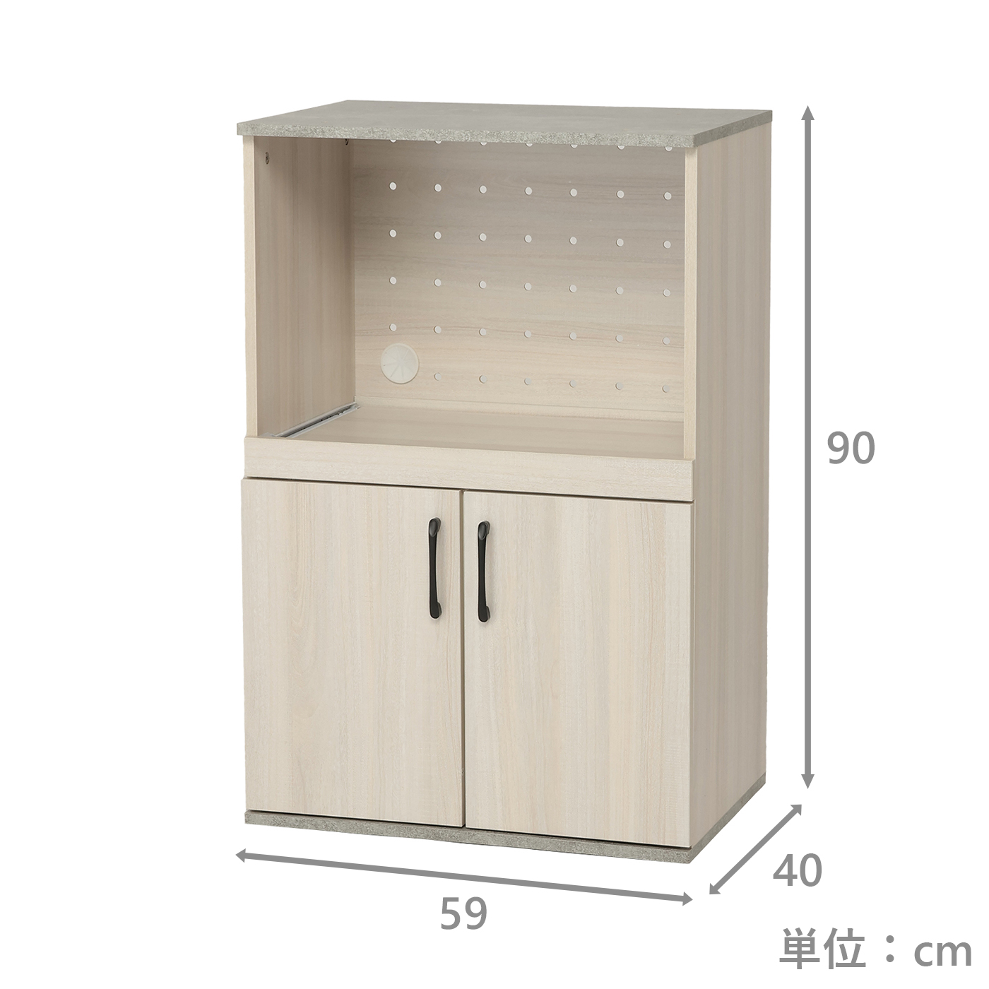 レンジキャビネット　ガレット60R