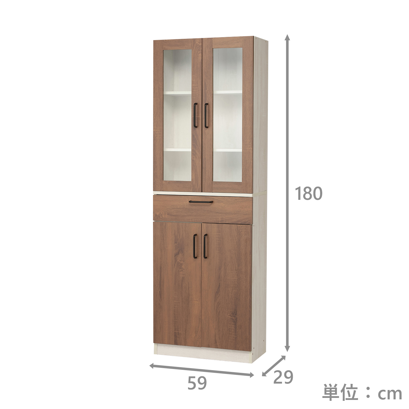 食器棚　カルロⅡ60G　VBR