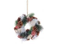 クリスマスリース　ギフト26cm　WH