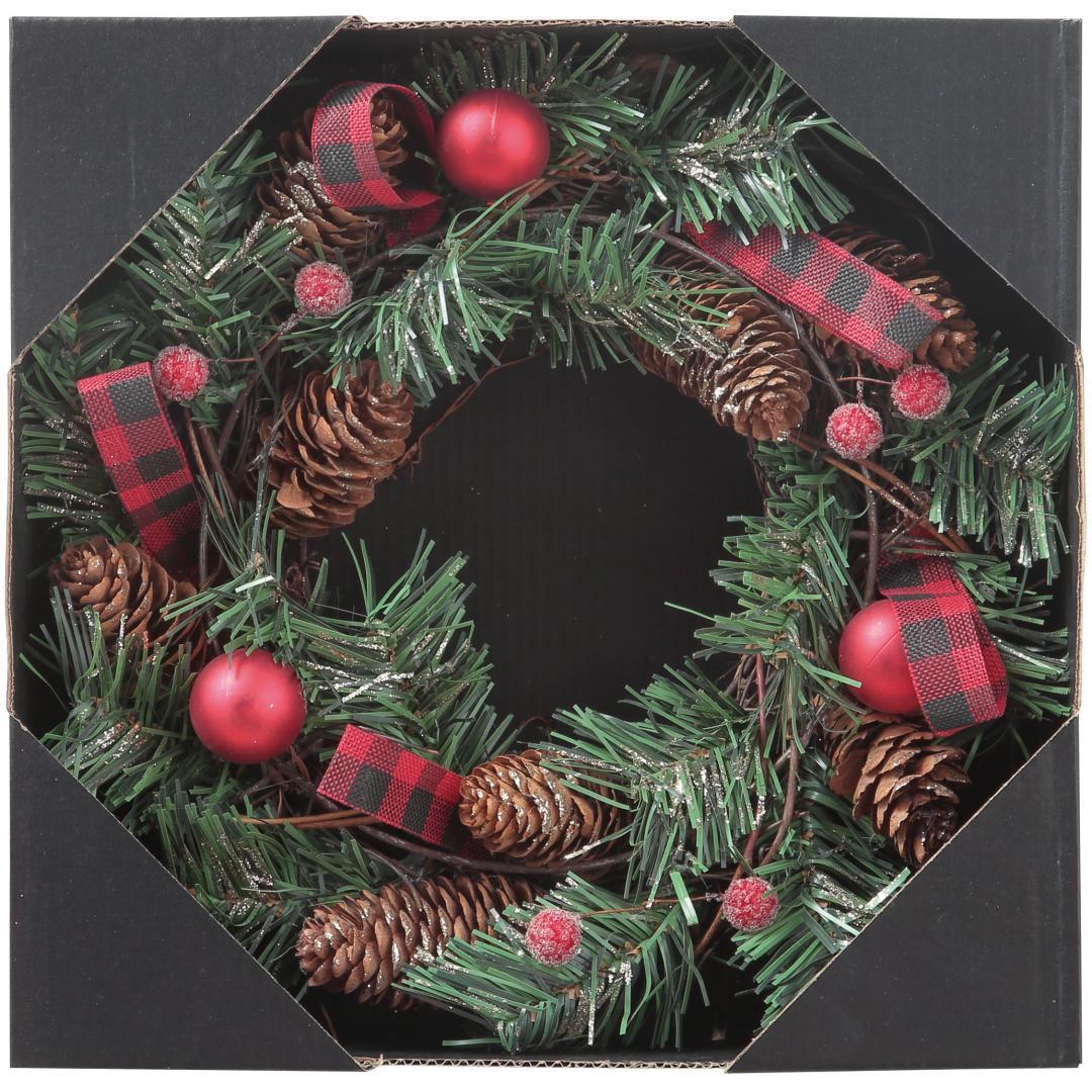 クリスマスリース　リボン　RE