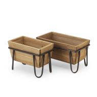 木製プランター2個セットS　アンディ　NA