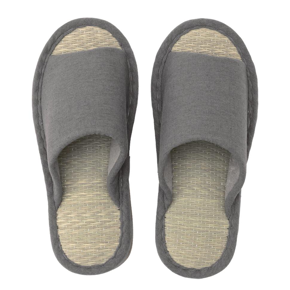 スリッパ　イグサ　L　グレー