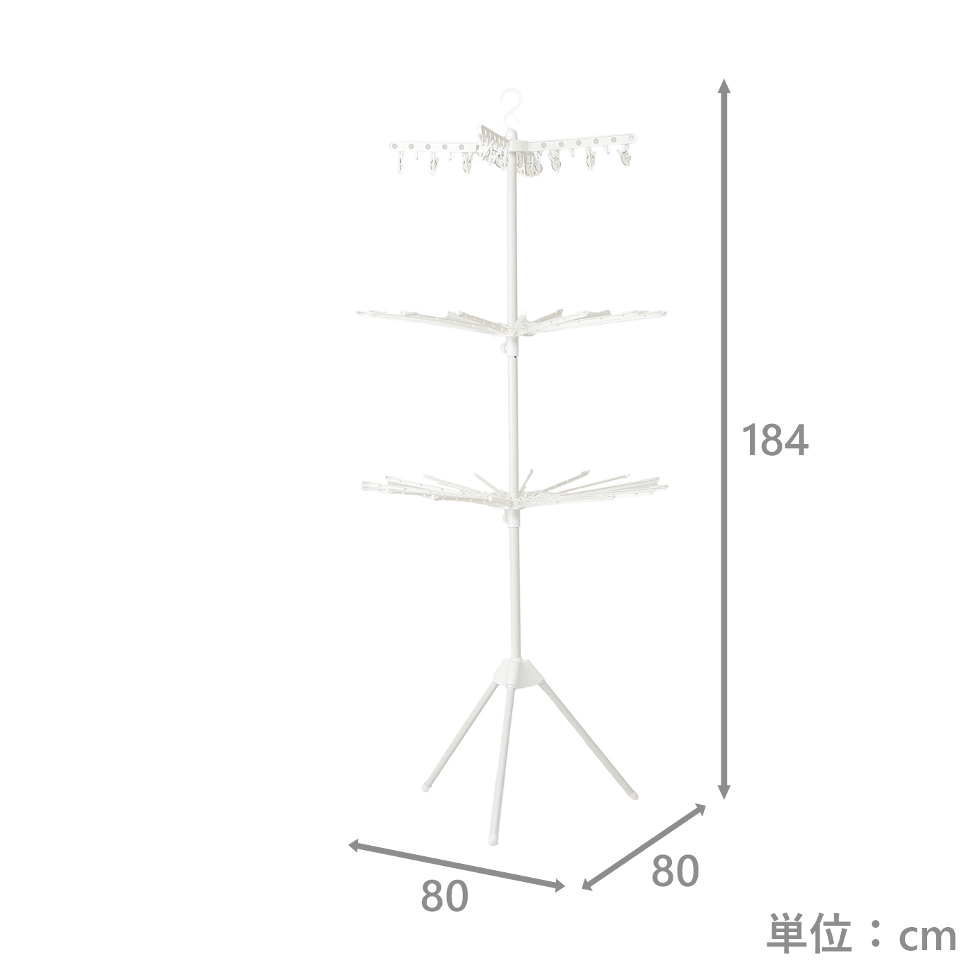 昇降式パラソル型室内物干し　NSルーチPLD