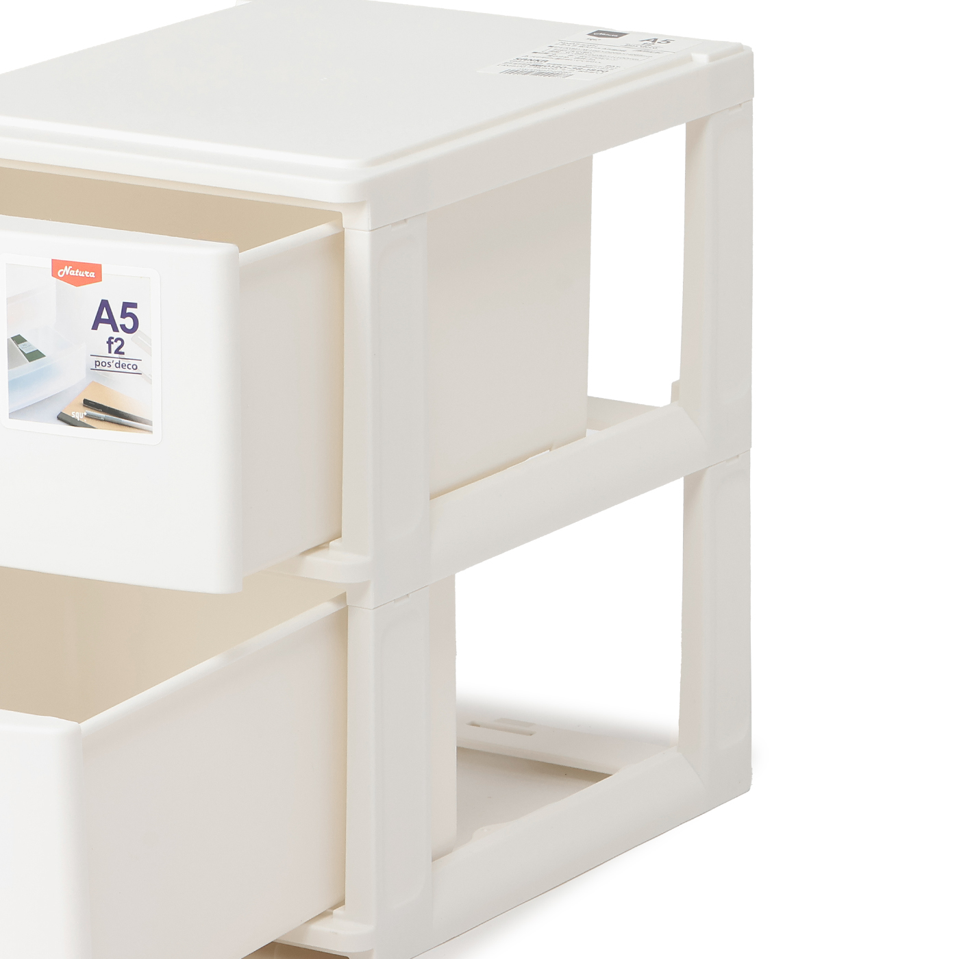 A5小物収納　ポスデコ　A5　深2段　WH