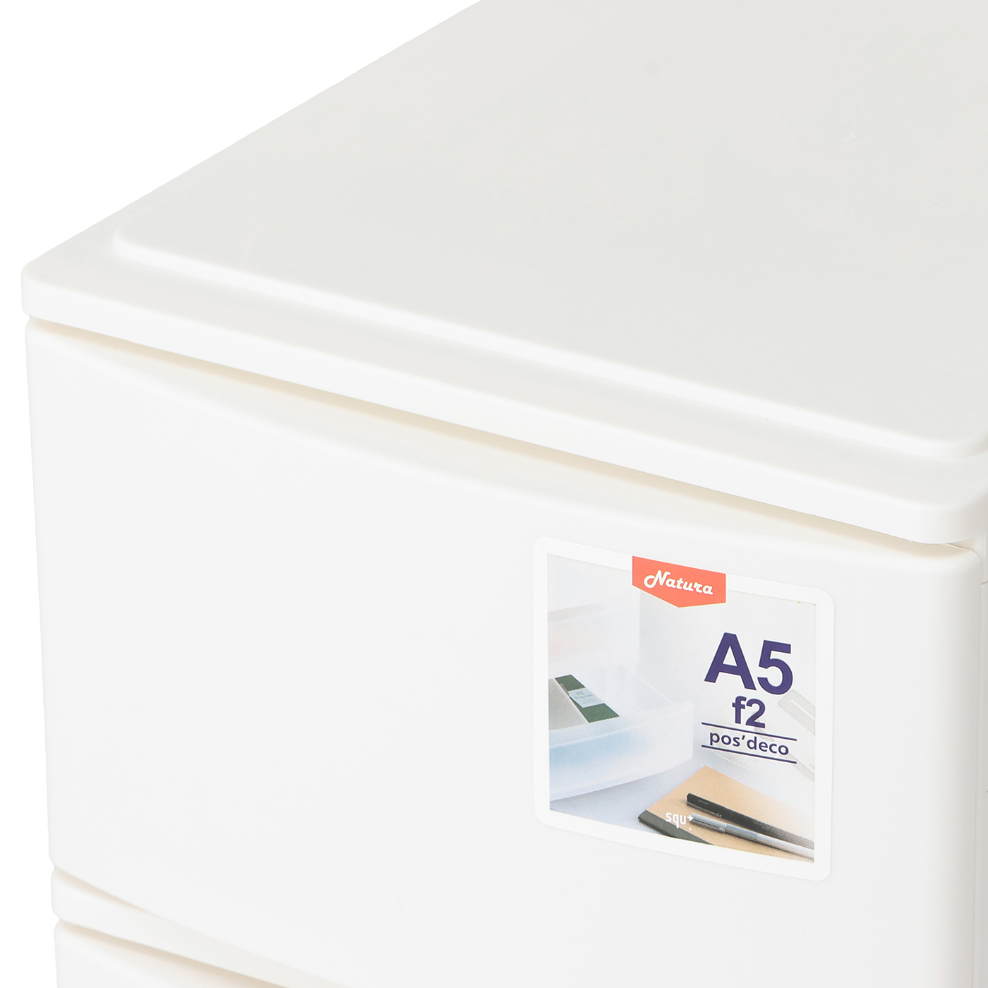 A5小物収納　ポスデコ　A5　深2段　WH