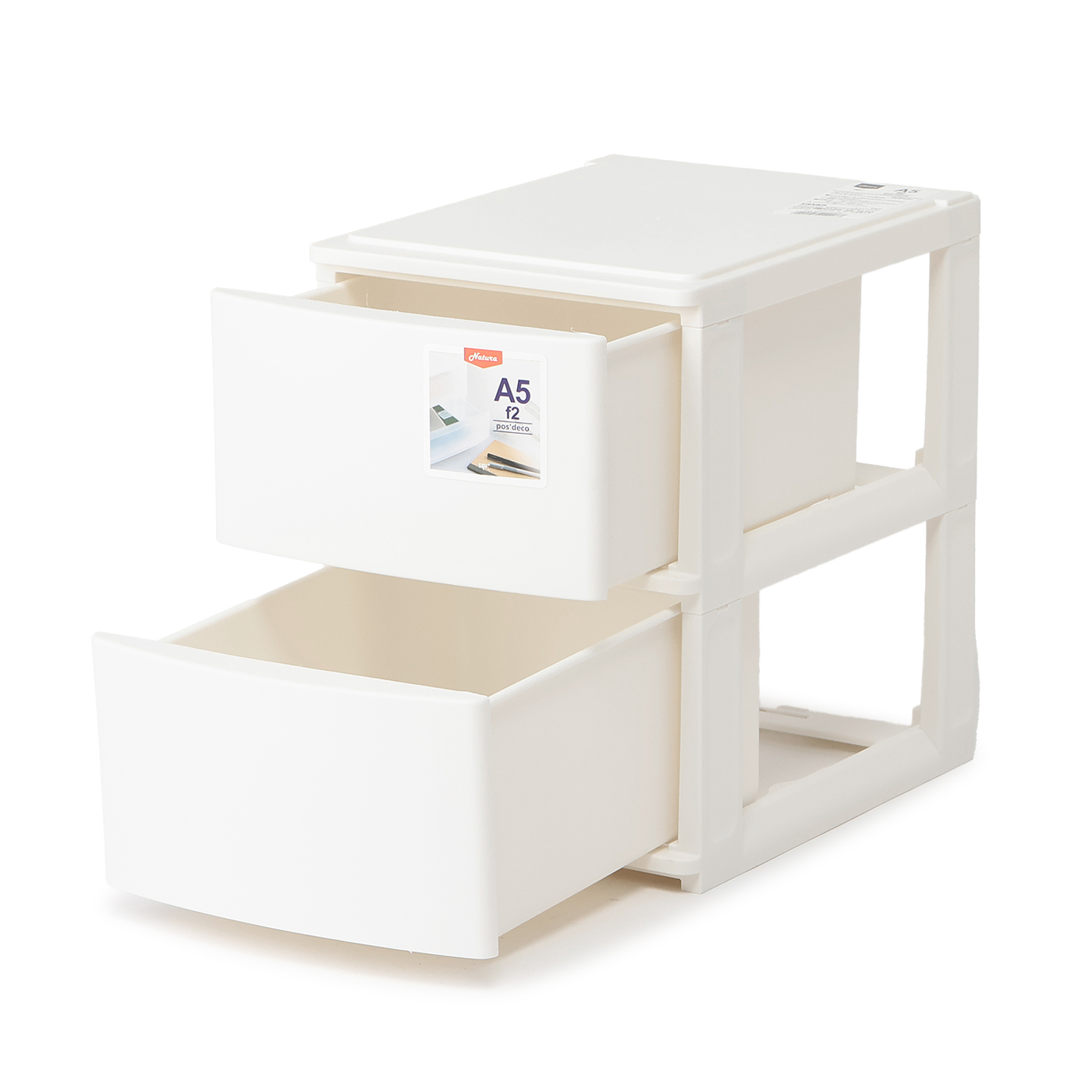 A5小物収納　ポスデコ　A5　深2段　WH