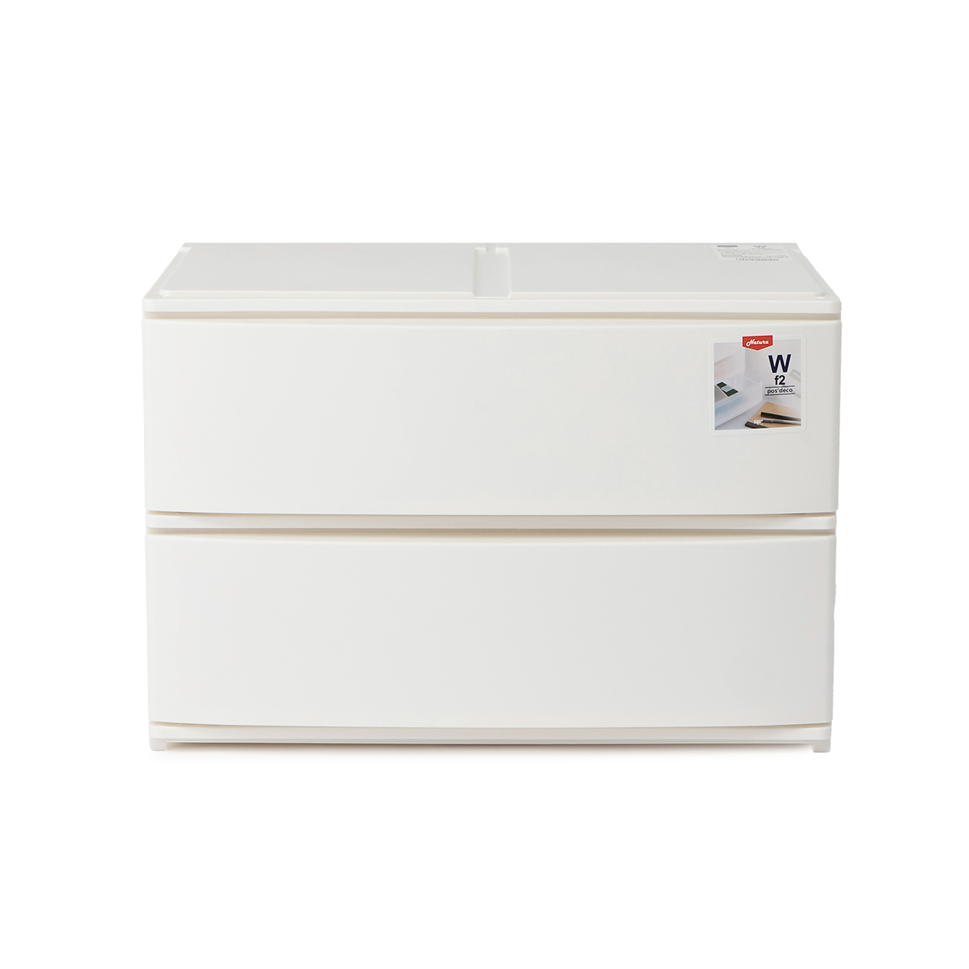 ワイド小物収納　ポスデコ　W　深2段　WH