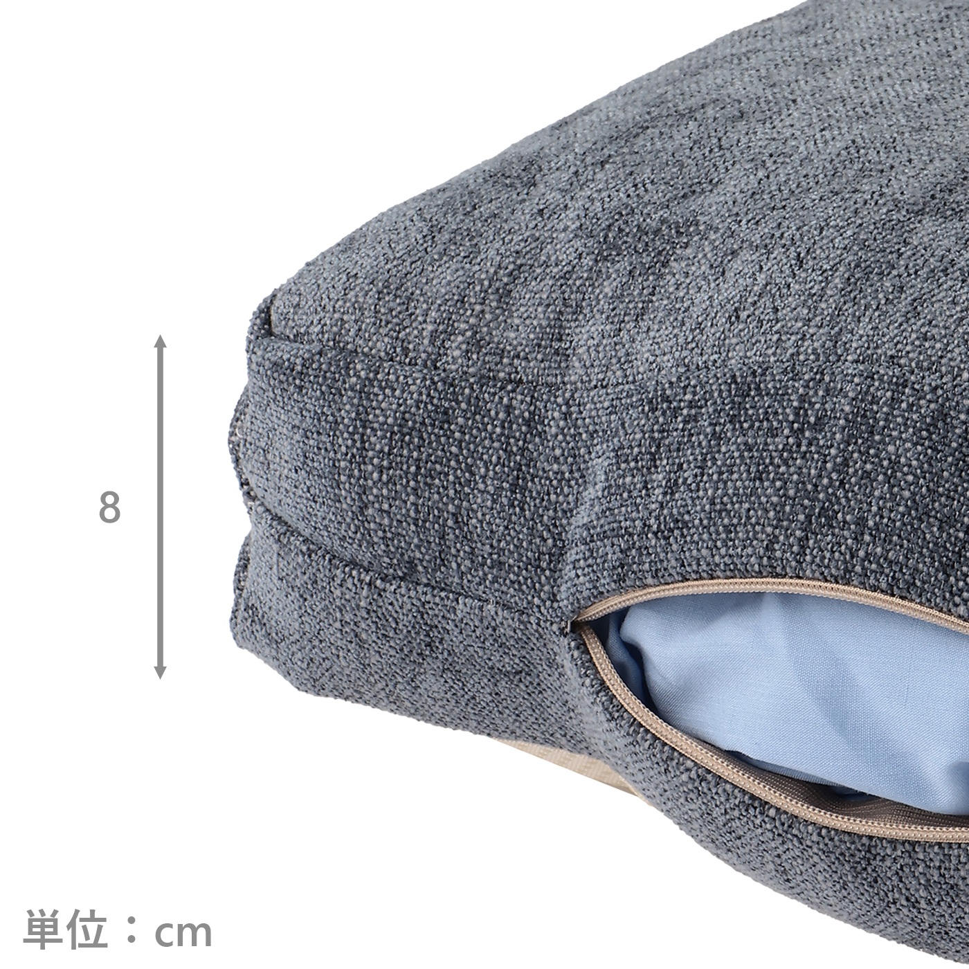 ボックスクッション　スモーキー　BL(43×43)
