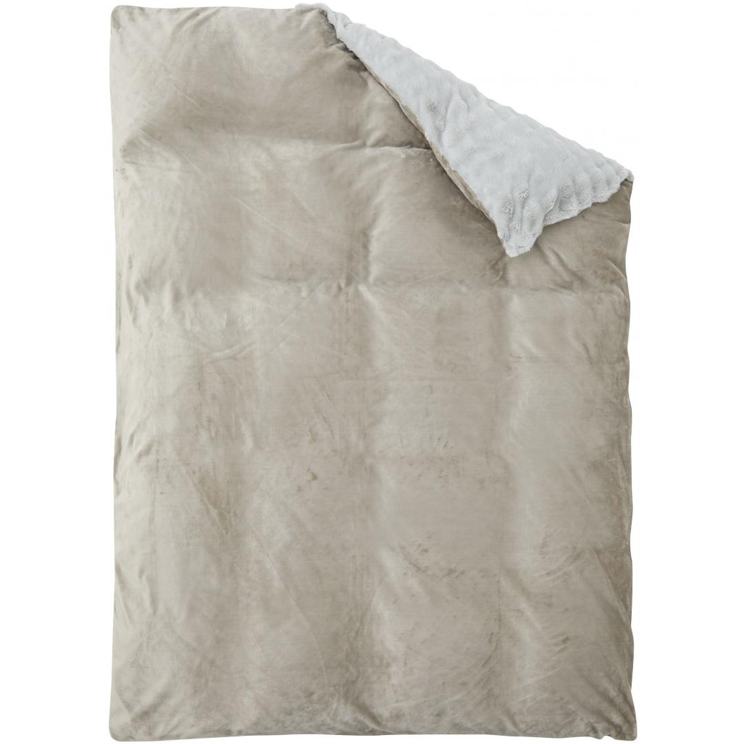 毛布兼用暖か掛カバー　シングルロング　フリュルW　LGY