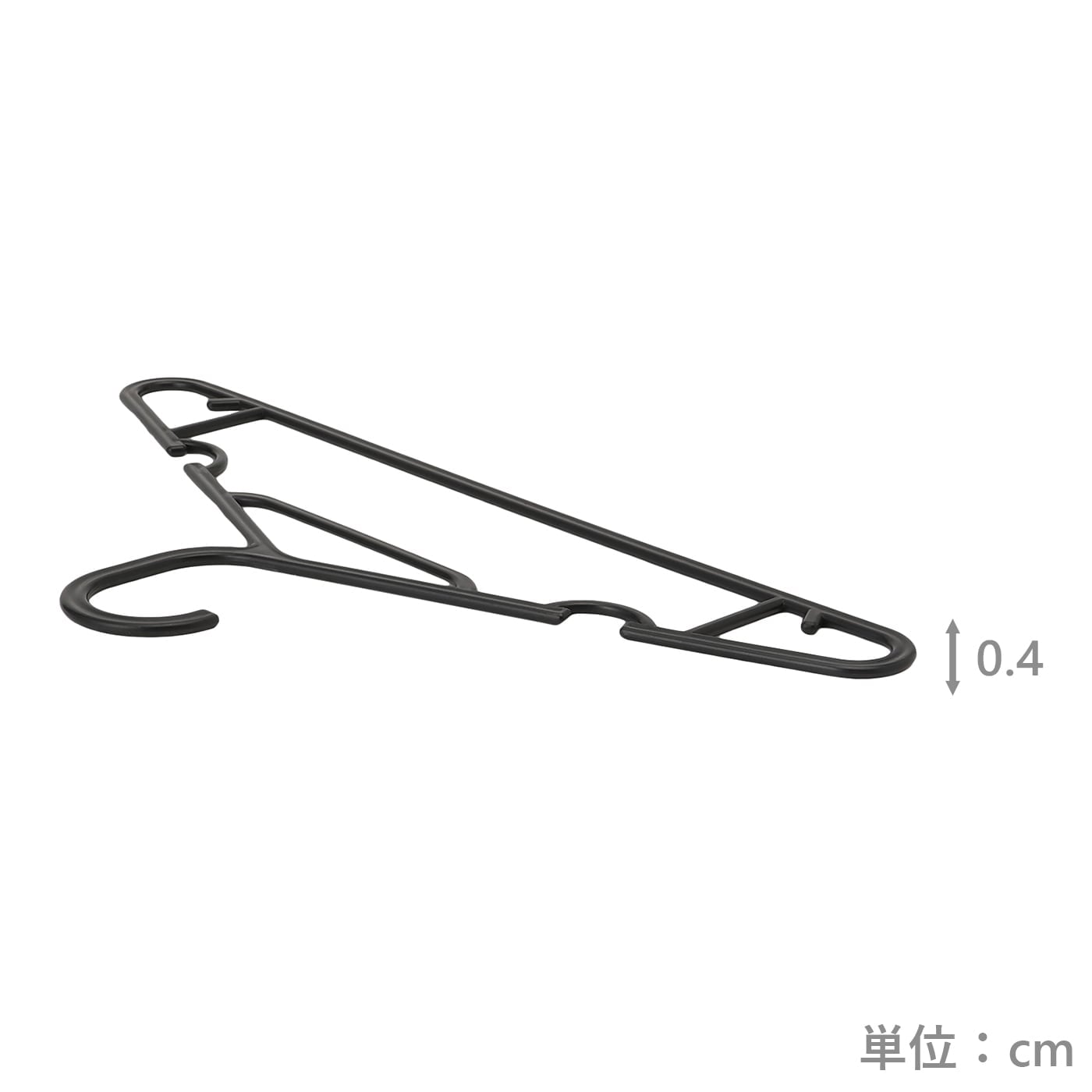 プラスチックハンガー10本組　リゼBK