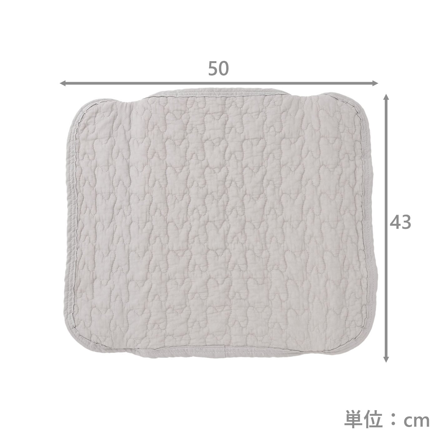 枕パッド　綿水洗いキルト　GY　(43×50)