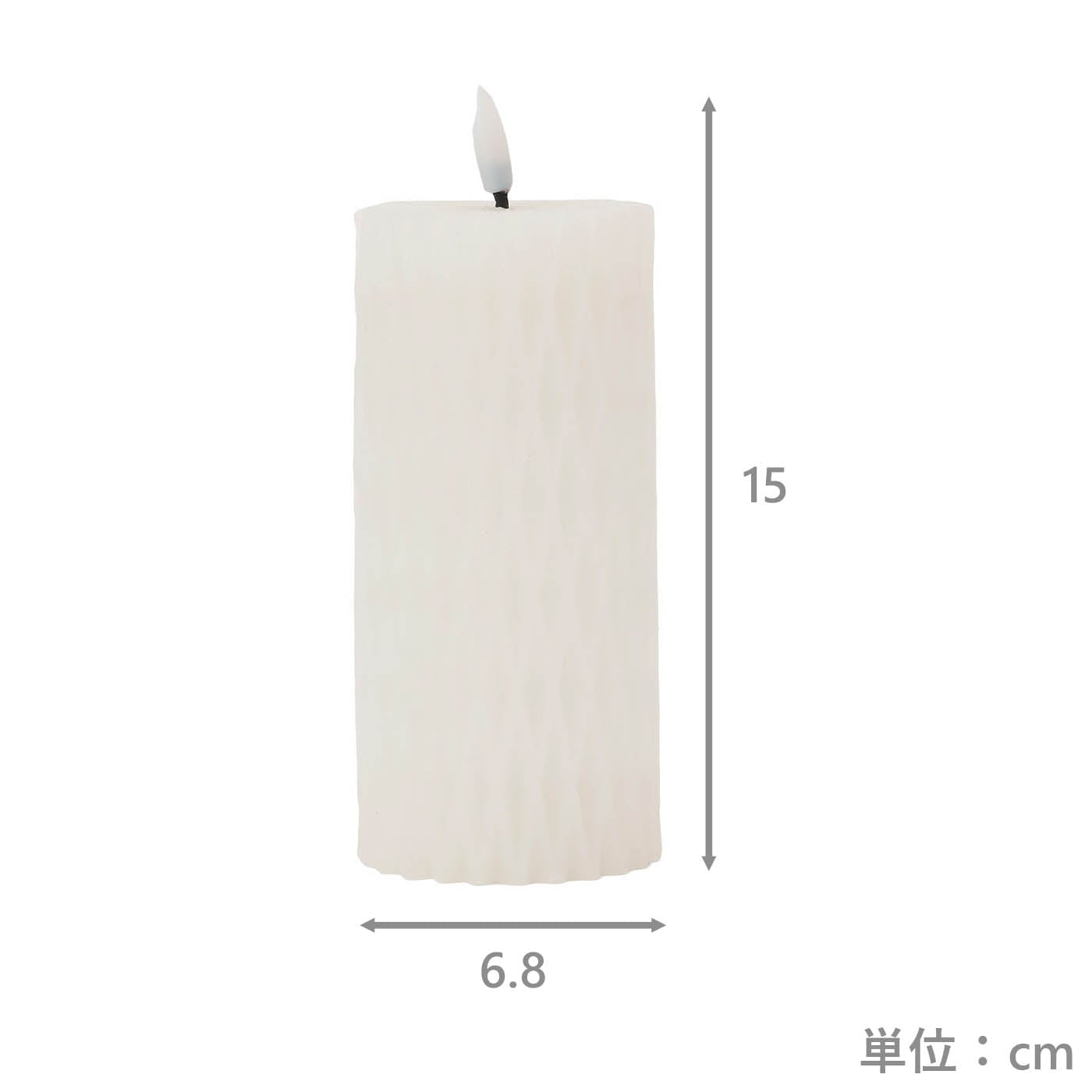 LEDキャンドル　H15エンタシス　WH