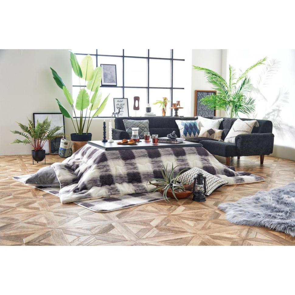 薄掛コタツふとん掛　UZキャトル25　BK掛