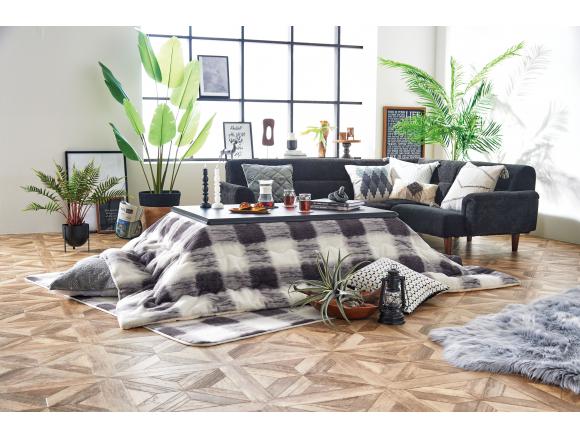 コタツふとん敷　キャトル25　BK敷