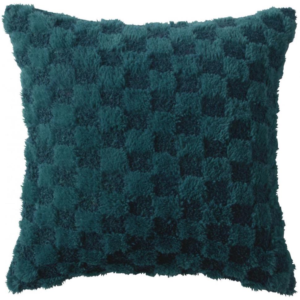 クッションカバー　チェッカー暖か　GR(45×45)