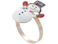 ナプキンリング　雪だるま　WH
