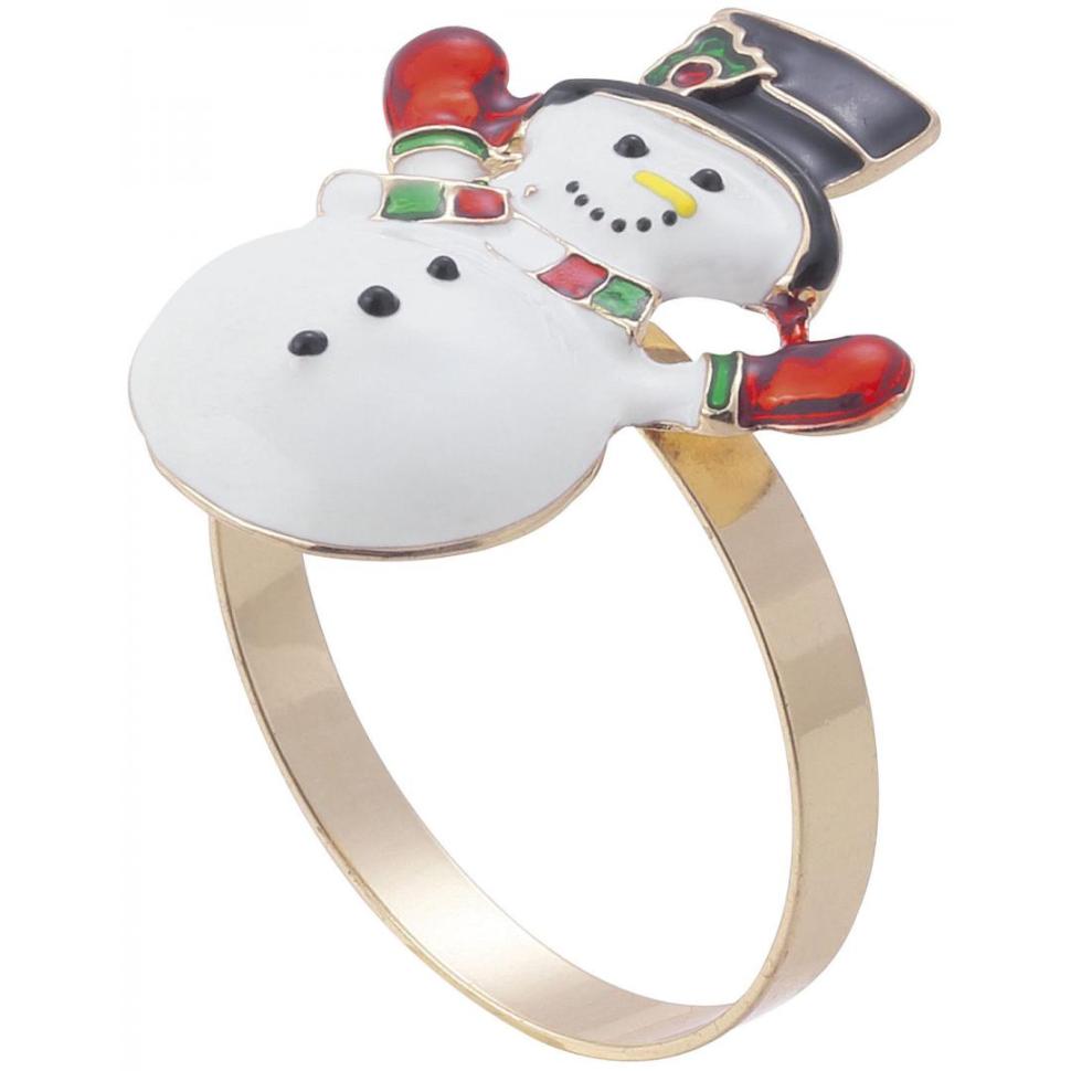 ナプキンリング　雪だるま　WH