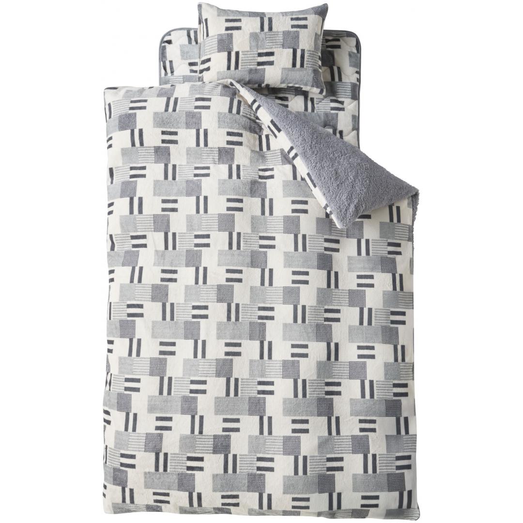 毛布兼用暖か掛カバー　ハジス　GY(シングル)