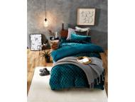 毛布兼用暖か掛カバー チェッカー GR(シングル)