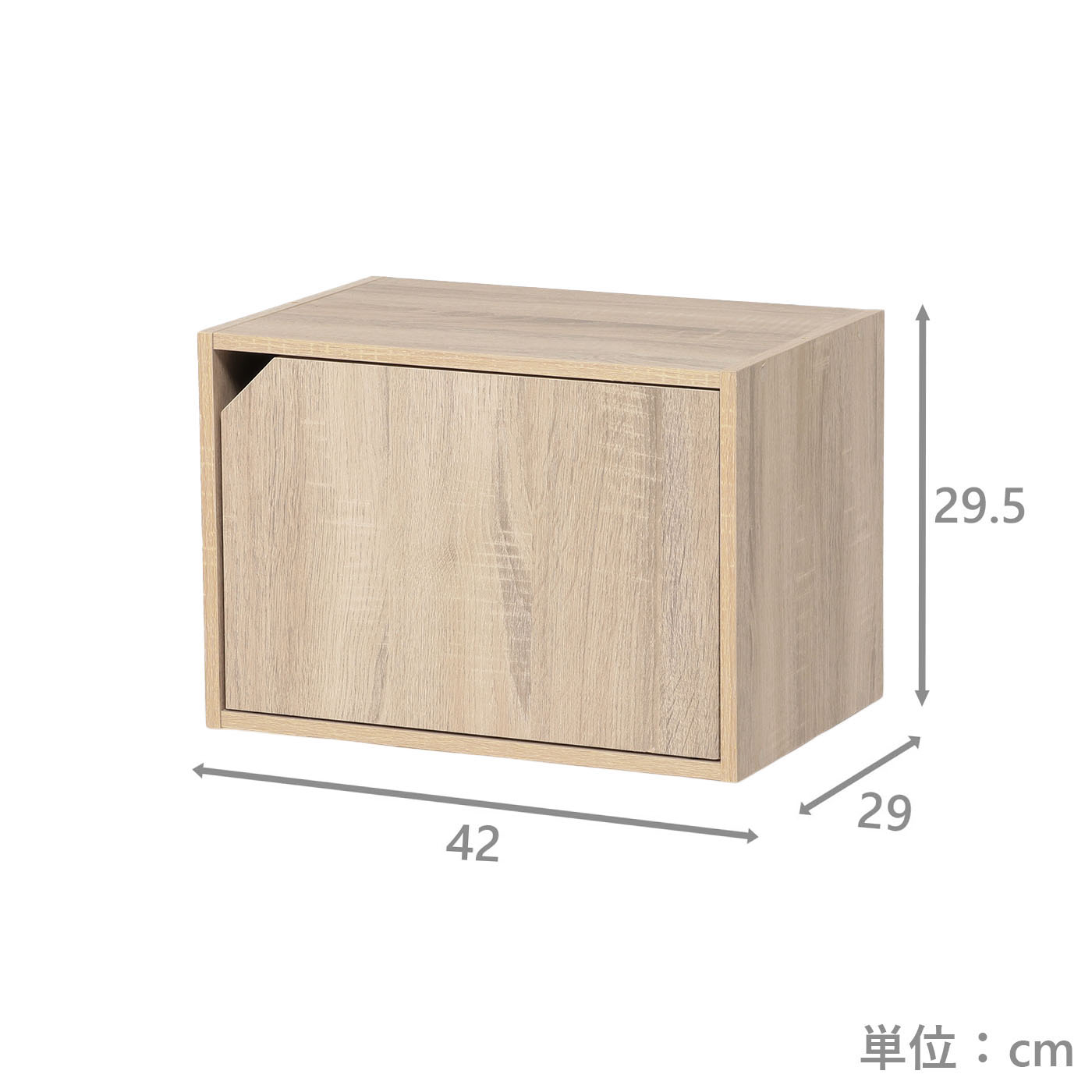 ピタッと収納ボックス　Nピタボ1D　OAK