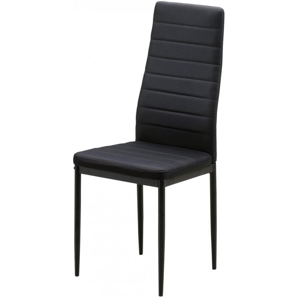 ハイバックダイニングチェア　ドミノ　BK・PVC