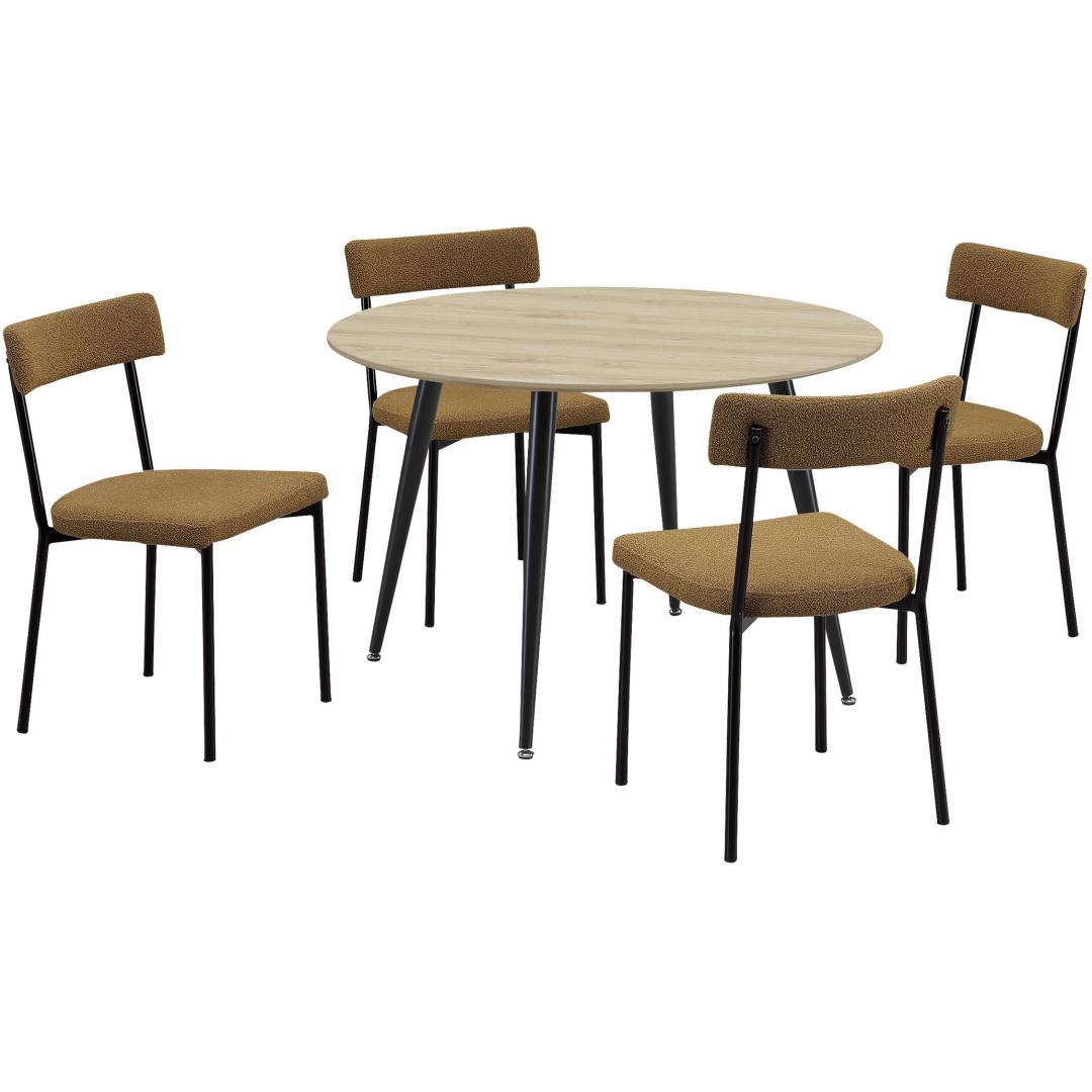 ダイニングテーブル　ドミノ110丸　NA