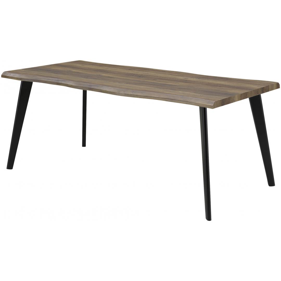 ダイニング7点セット　ドミノ180　BR・BKPVC